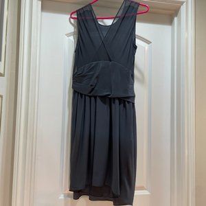 PHILLIP LIM silk sleeveless wrapped waist dress with crossover chiffon size 8